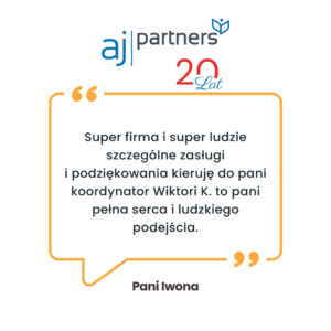 Pozytywne opinie firmy AJ Partners z nowym logo 1