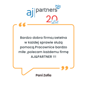 Pozytywne opinie firmy AJ Partners z nowym logo 2