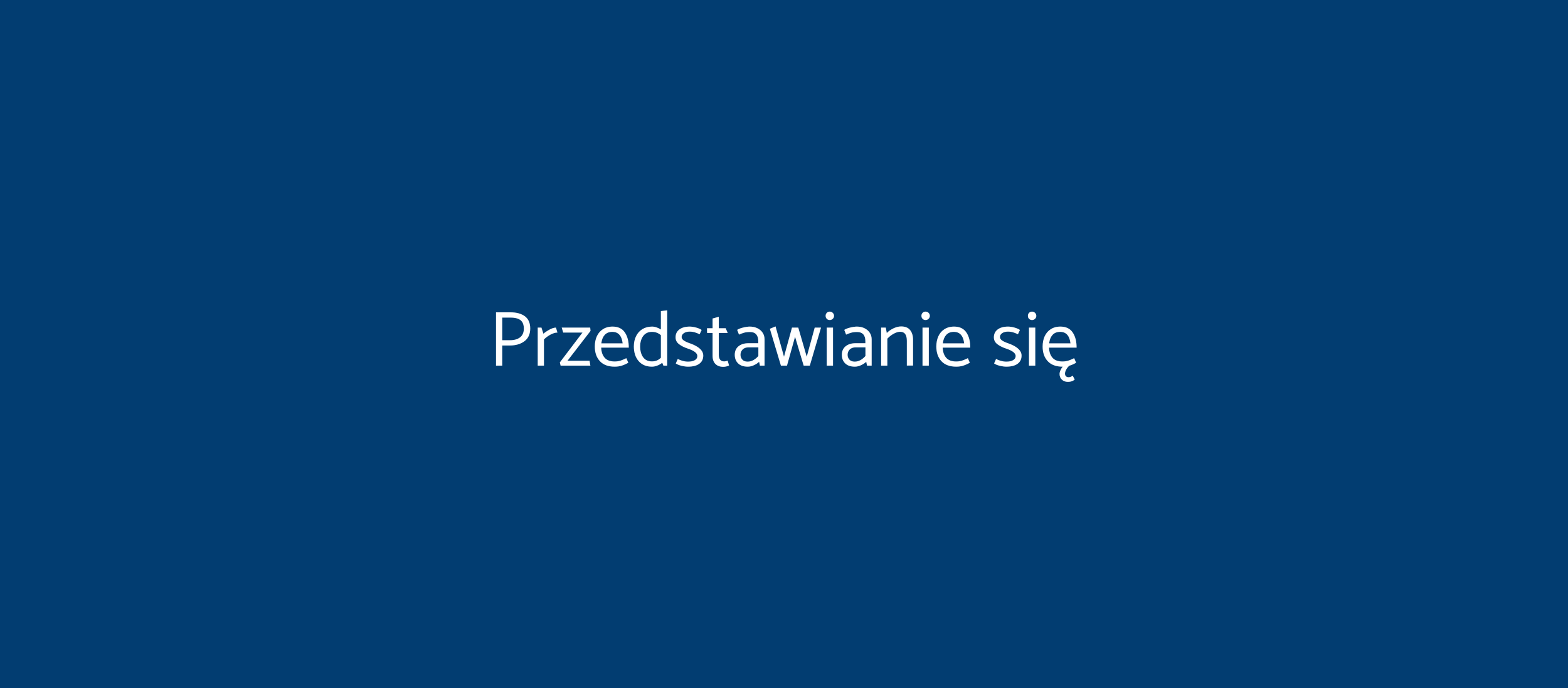 Przedstawianie się