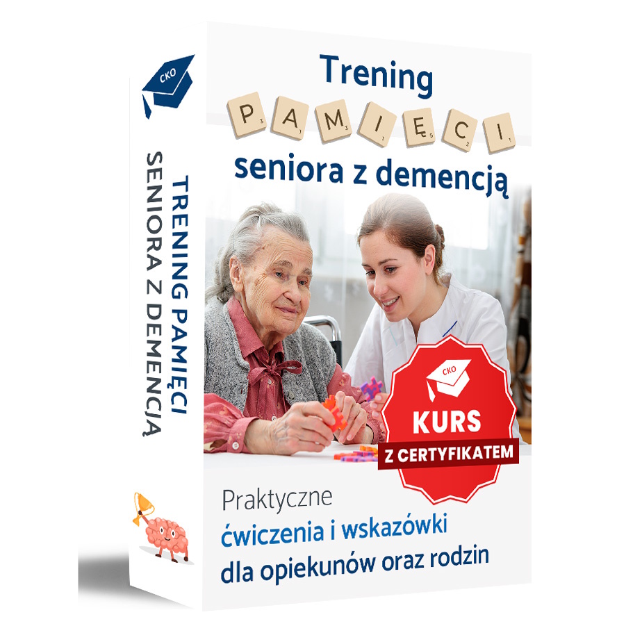 Kurs online trening pamięci seniora z demencją dla opiekunek z certyfikatem
