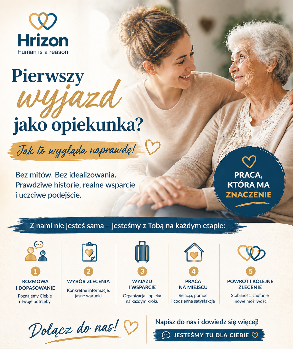 Pierwszy wyjazd jako opiekunka osób starszych HRIZON
